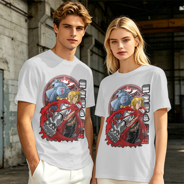 Fullmetal Alchemist Elric Brothers Graphic T-Shirt Design