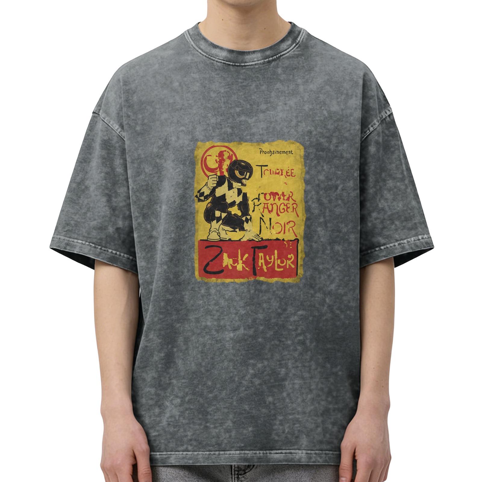 Vintage Black Ranger Zack Taylor Graphic T-Shirt