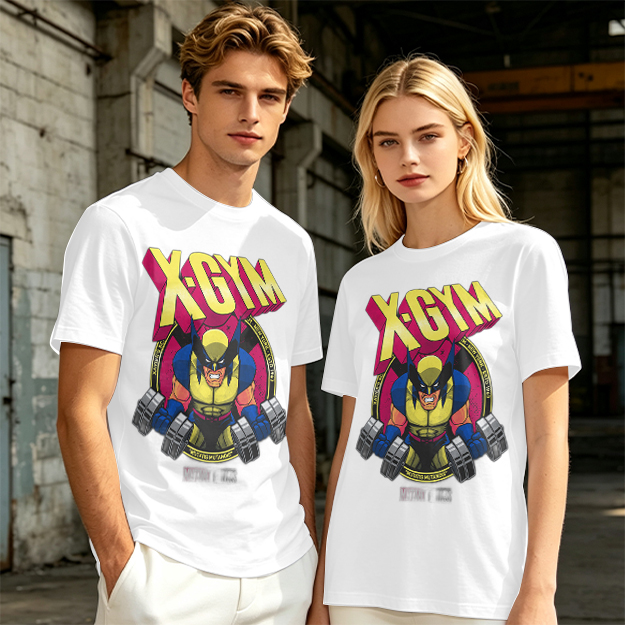 X-GYM Wolverine Lifting Dumbbell Graphic T-Shirt
