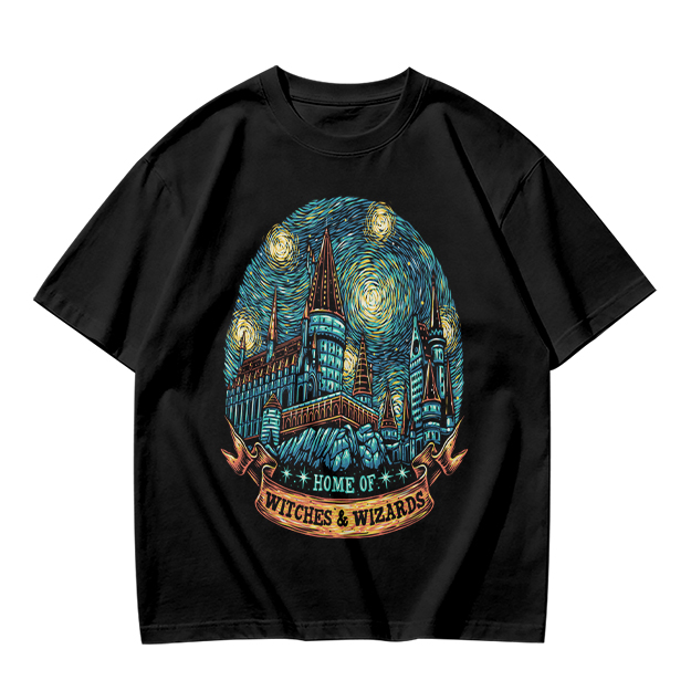 Home of Witches & Wizards Castle Starry Night T-Shirt
