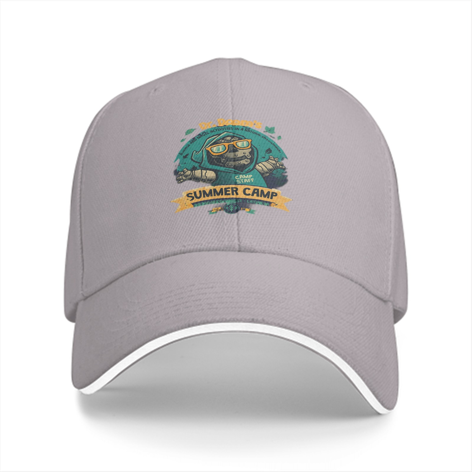 Dr. Doom's Summer Camp Themed Black Baseball Cap