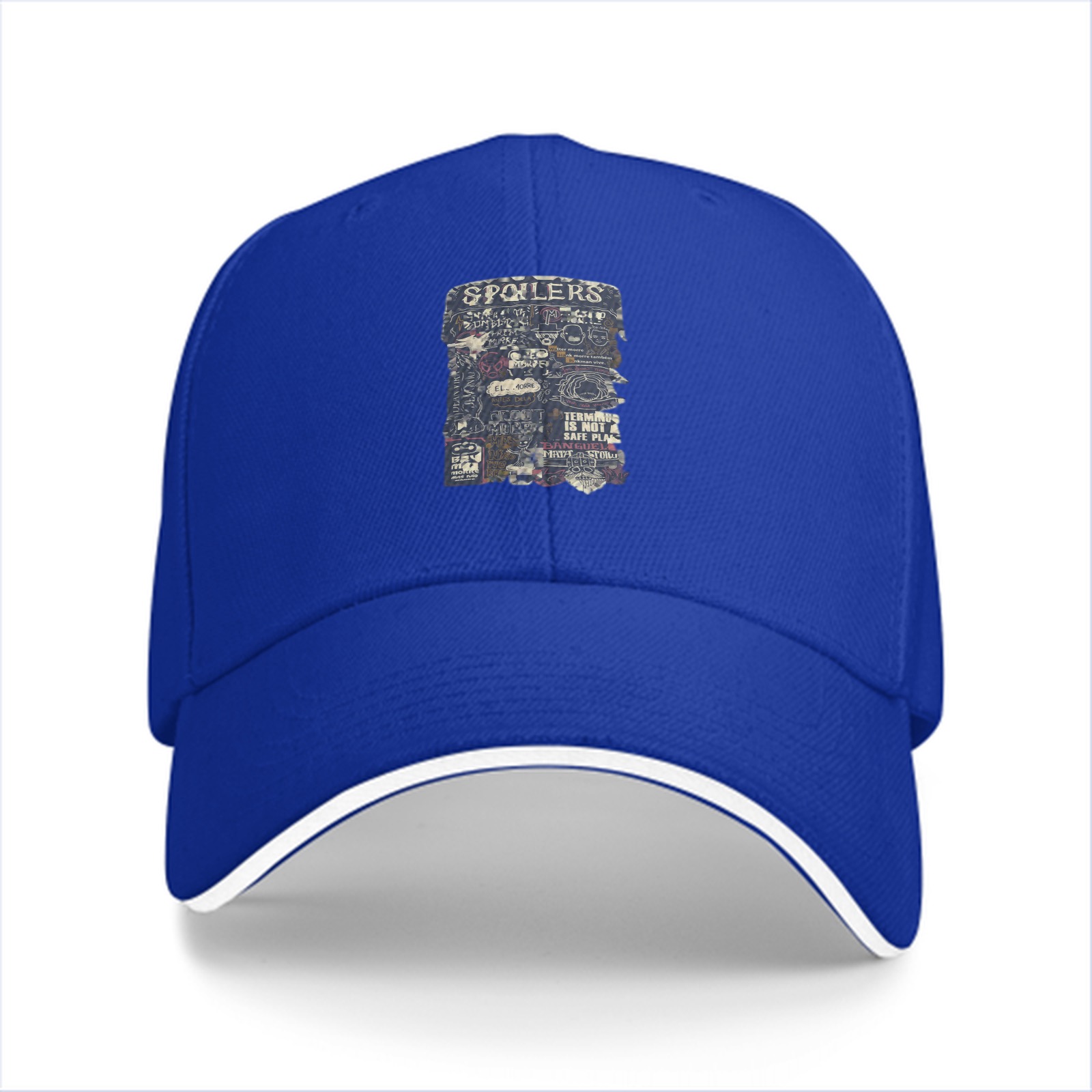 Black Baseball Cap With Spoilers Themed Graphic Print