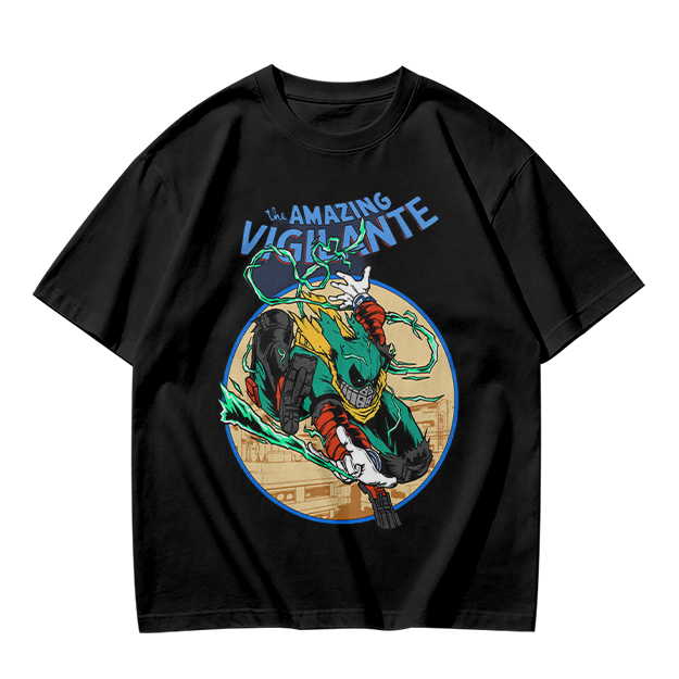 The Amazing Vigilante Graphic Tee Featuring Action Hero Art