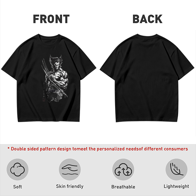 Olive T-Shirt With Wolverine Claw Print