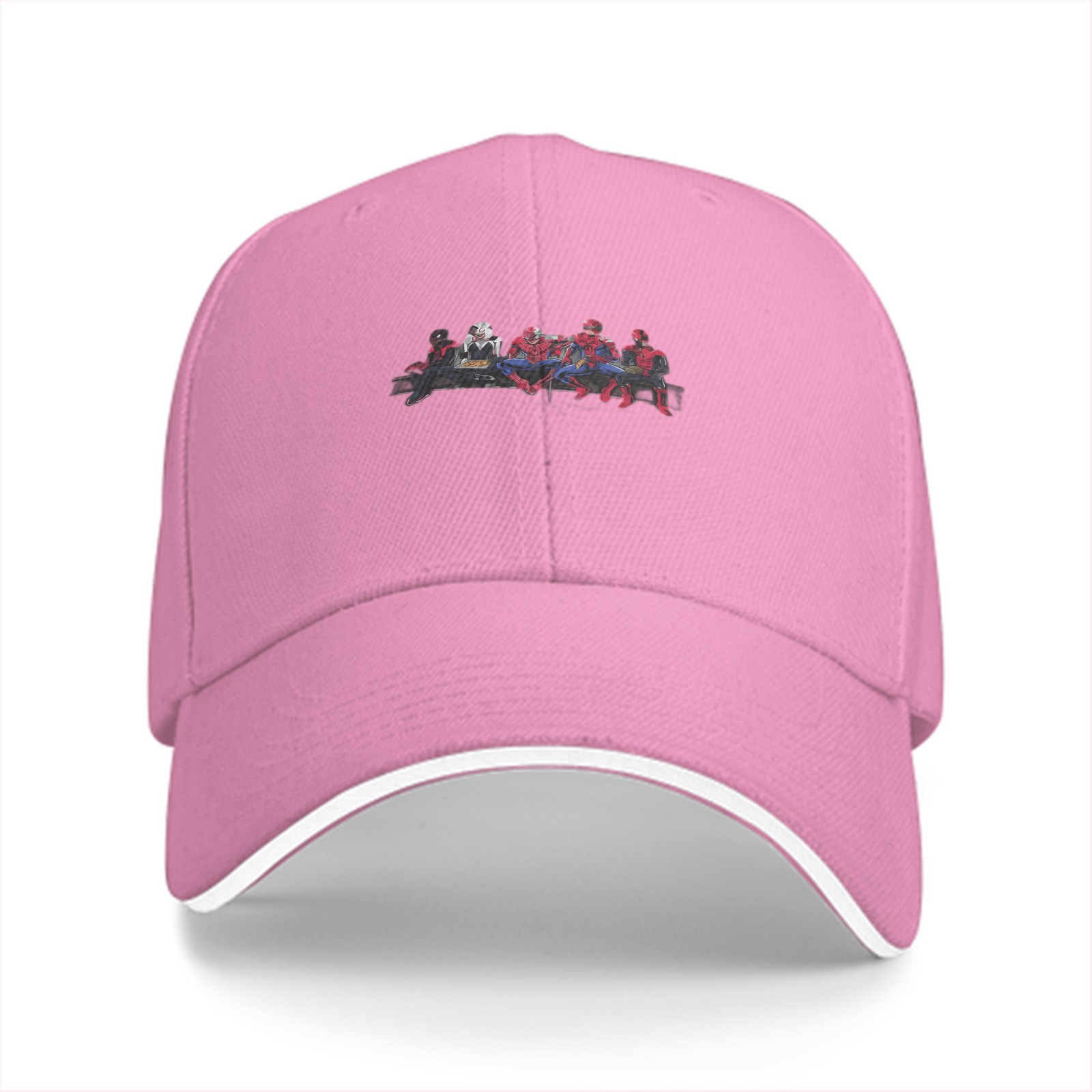 Black baseball cap with Spider-Man team graphic print