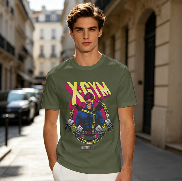 X-GYM Cyclops Superhero Graphic T-Shirt for Fitness Fans