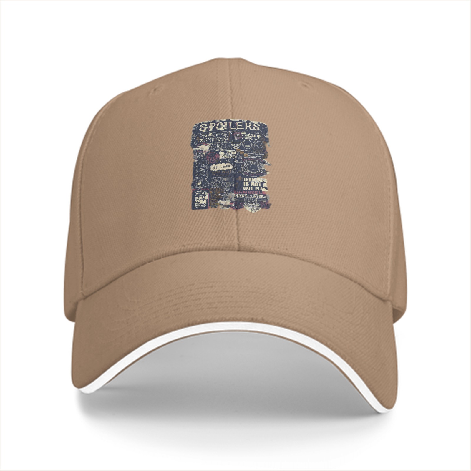 Black Baseball Cap With Spoilers Themed Graphic Print