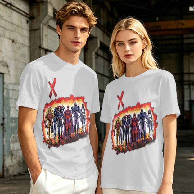Olive T-Shirt With X-Men Villains Graphic Print