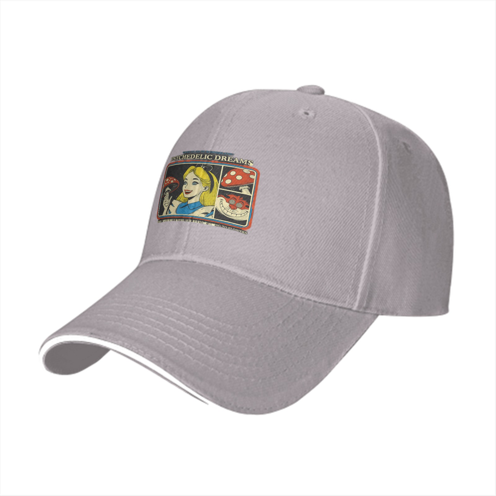 Psychedelic Dreams Alice in Wonderland Graphic Baseball Cap