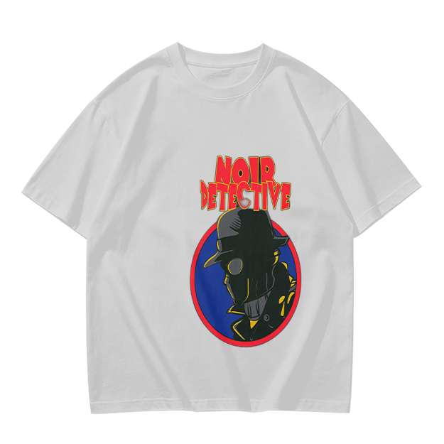 Noir Detective Graphic Olive T-Shirt for Casual Wear