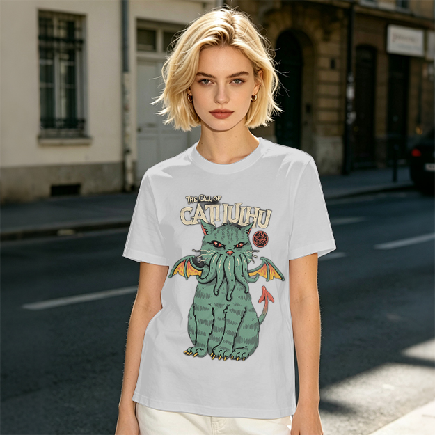 The Call of Cthulhu Cat Graphic T-Shirt