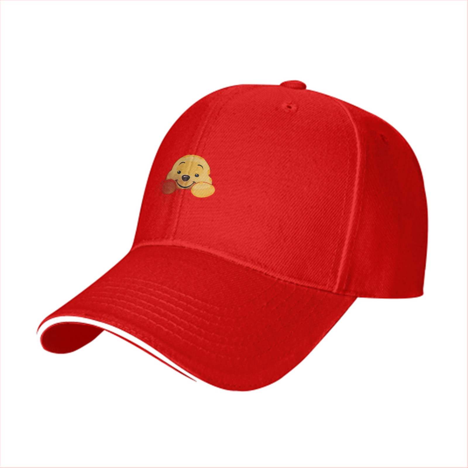 Black baseball cap with cute Winnie the Pooh graphic