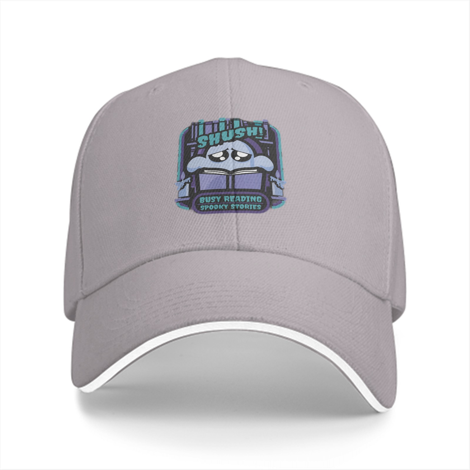 Shush Busy Reading Spooky Stories Graphic Baseball Cap