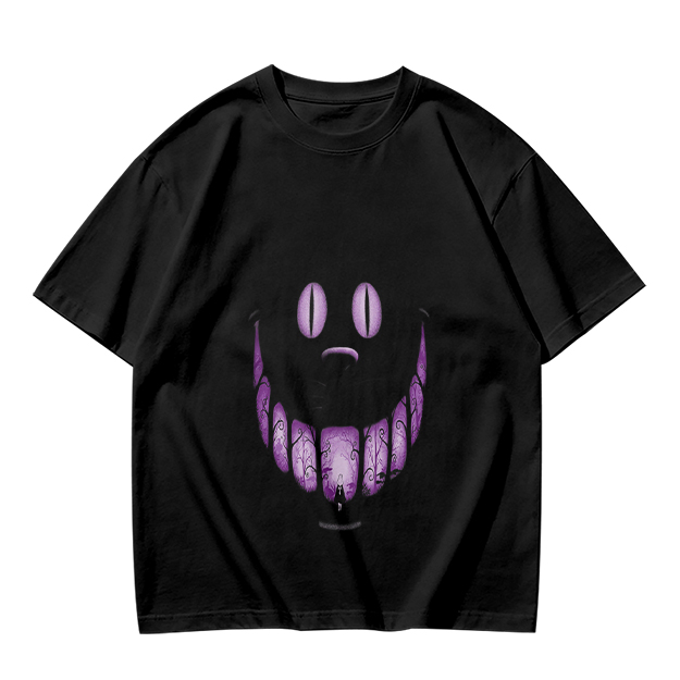Olive T-Shirt With Purple Monster Face Graphic Print