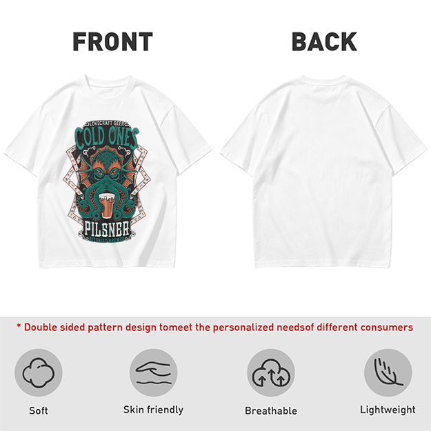 Cold Ones Pilsner Lovecraft Beer Octopus Graphic T-Shirt