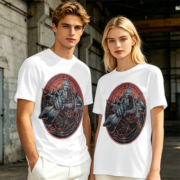 Olive T-Shirt Featuring Alphonse Elric Fullmetal Alchemist Artwork