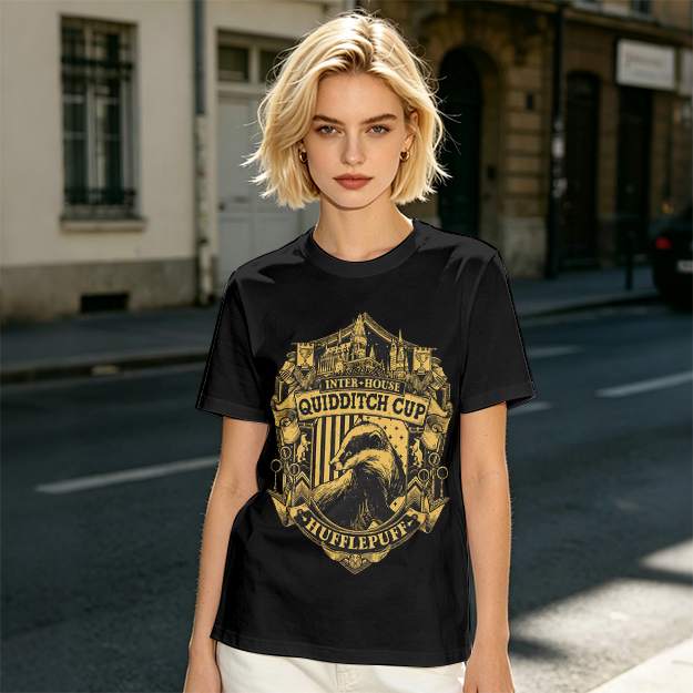 Hufflepuff Inter-House Quidditch Cup Crest T-Shirt