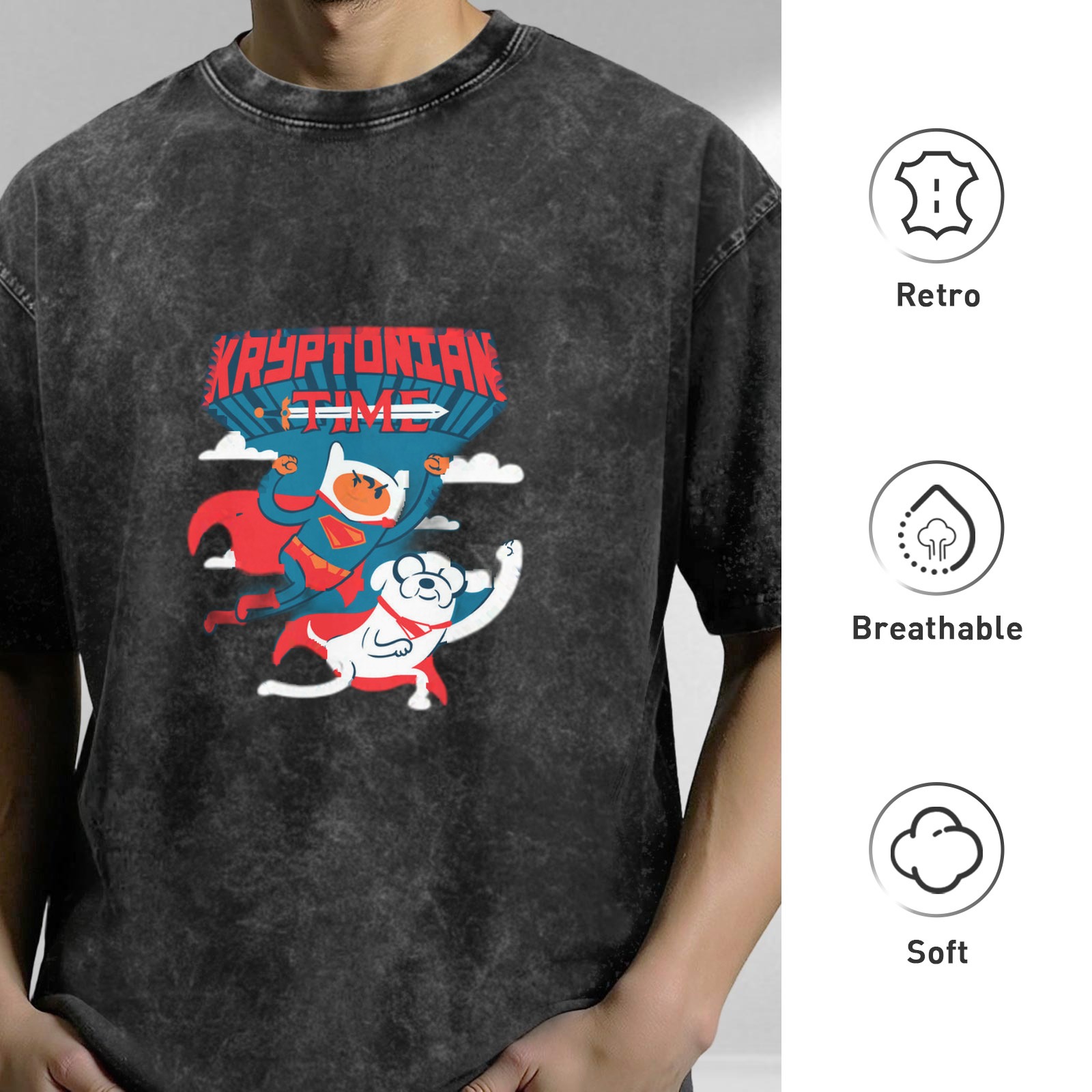 Kryptonian Time Superhero Adventure Graphic T-Shirt
