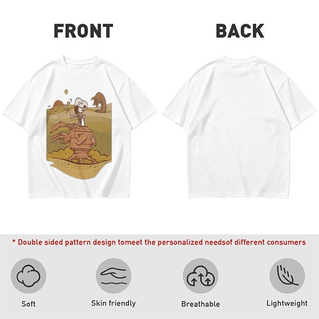 Olive T-Shirt With Desert Alien Dog Graphic Print