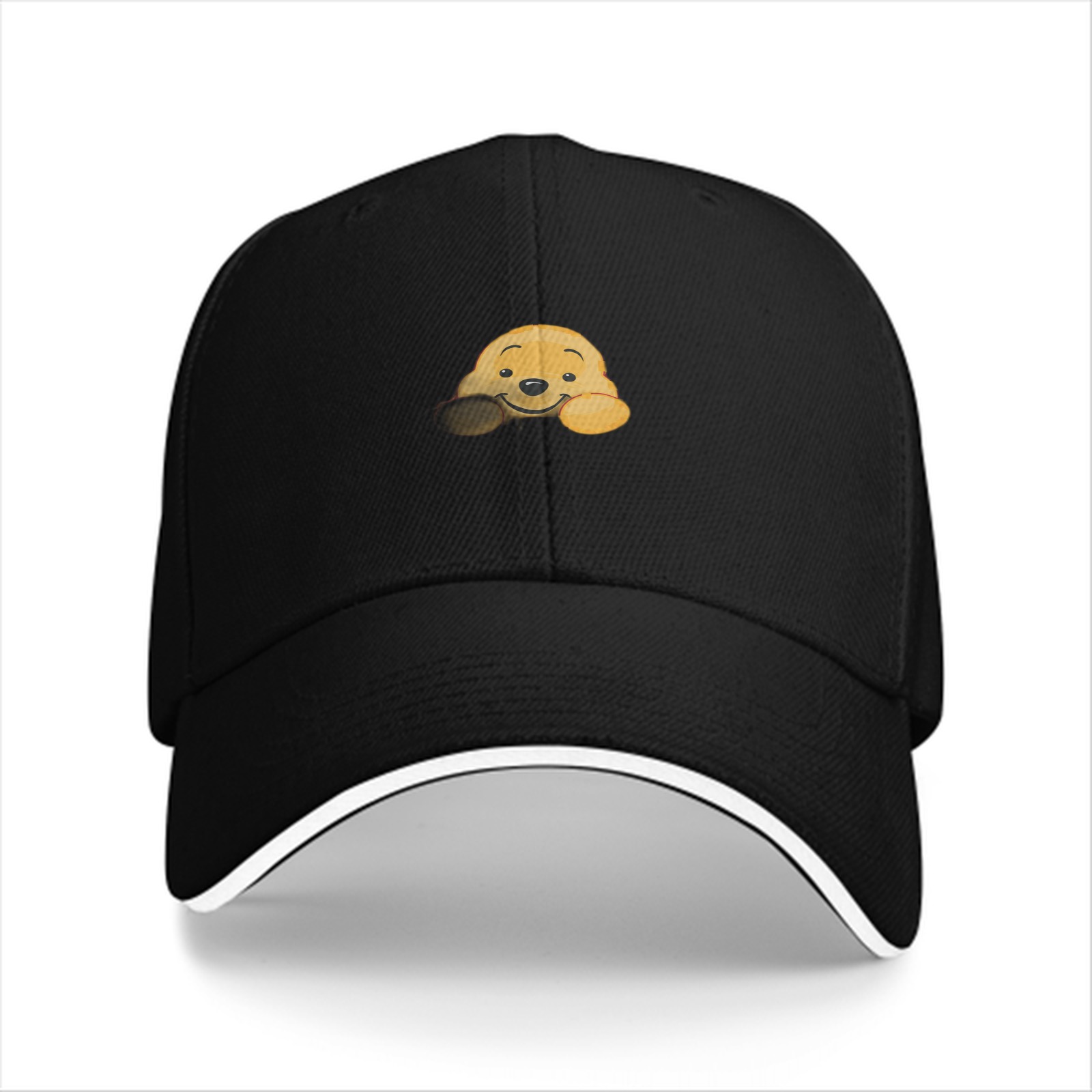 Black baseball cap with cute Winnie the Pooh graphic