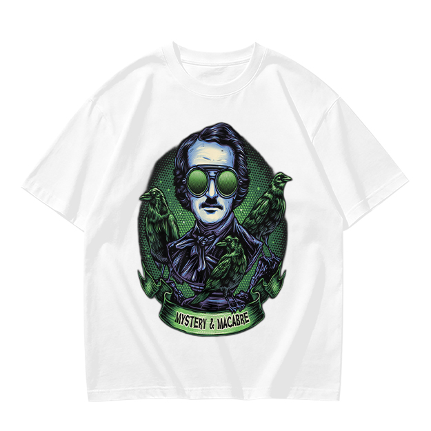 Edgar Allan Poe Raven Mystery Macabre Graphic T-Shirt
