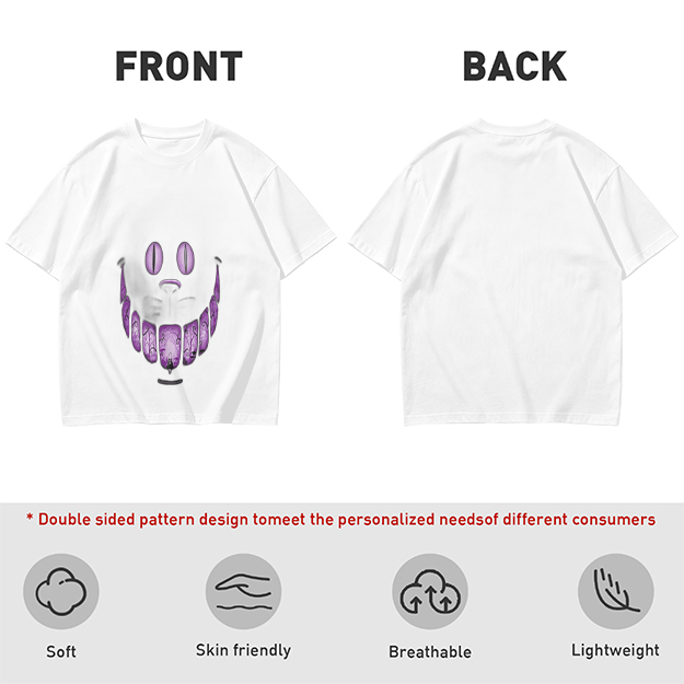 Olive T-Shirt With Purple Monster Face Graphic Print