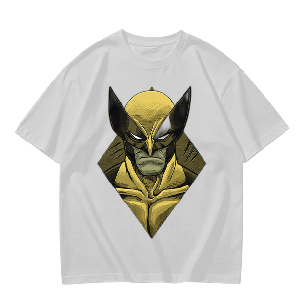 Olive T-shirt with Wolverine Superhero Graphic Print