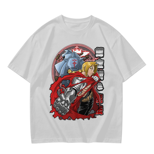 Fullmetal Alchemist Elric Brothers Graphic T-Shirt Design