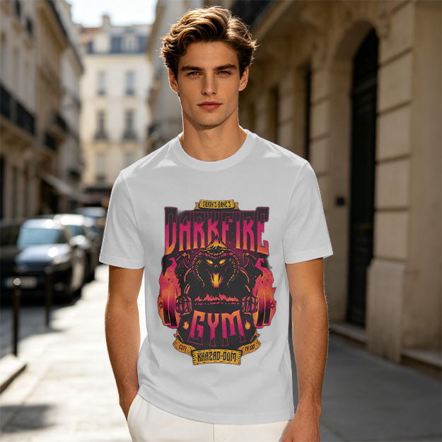 Darkfire Gym Graphic Print Olive T-Shirt