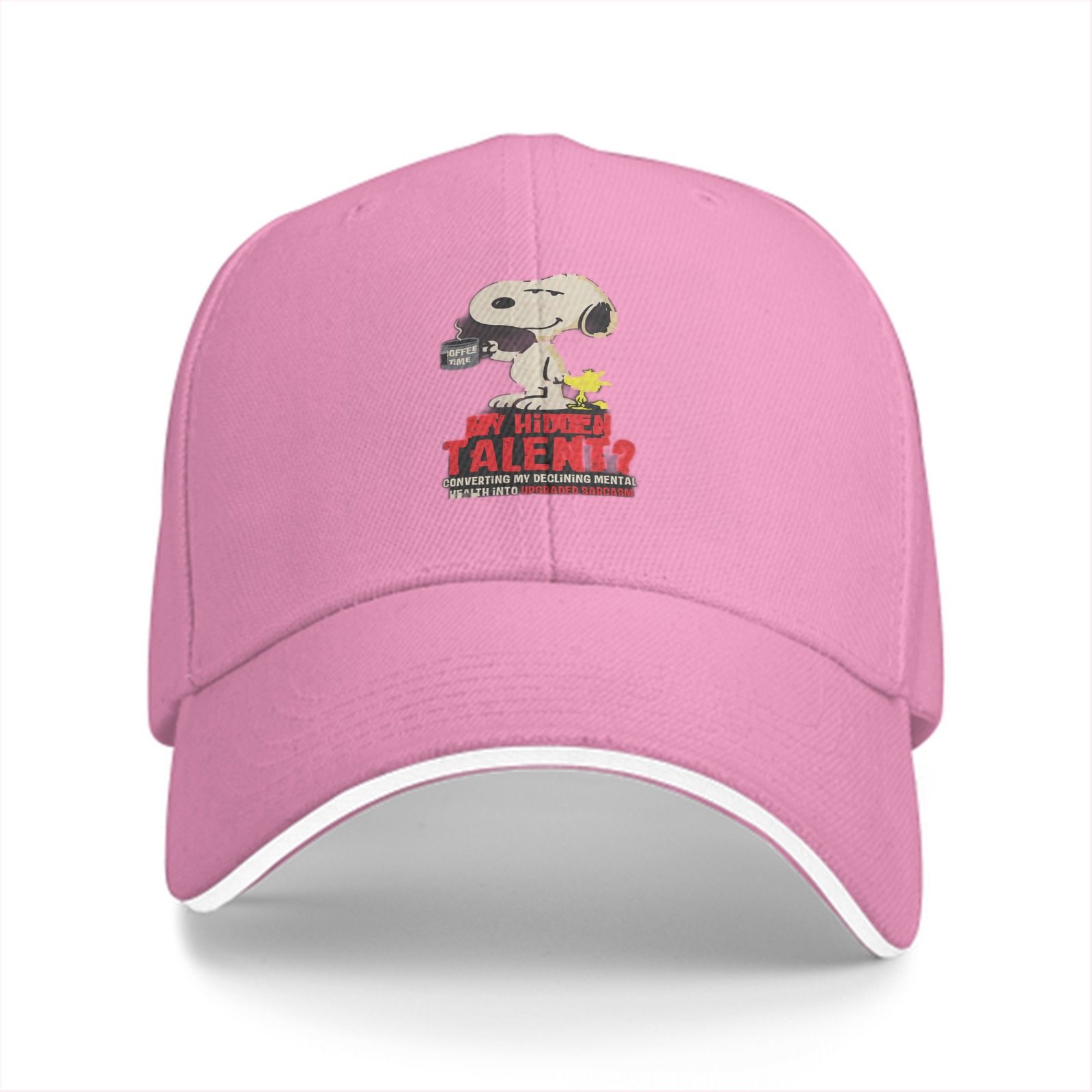 Snoopy and Woodstock Hidden Talent Graphic Black Baseball Cap