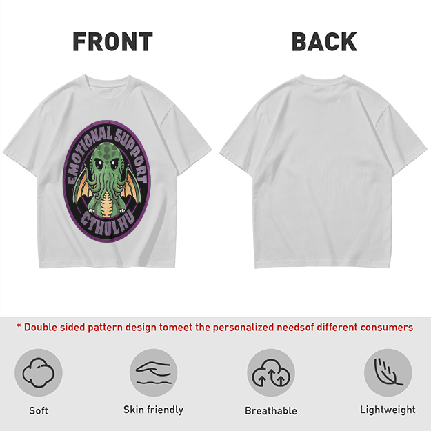 Emotional Support Cthulhu Graphic T-Shirt