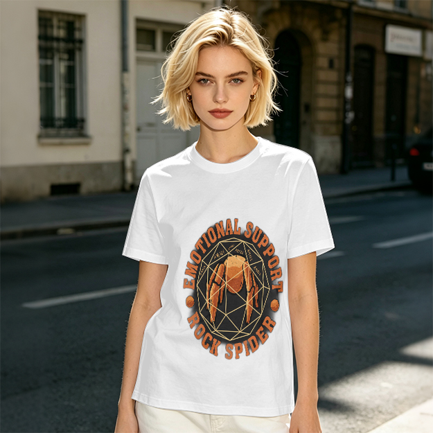 Emotional Support Rock Spider Graphic T-Shirt Design