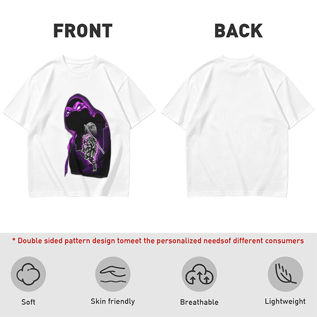 Olive T-Shirt With Purple Ninja Turtle Night Graphic Print