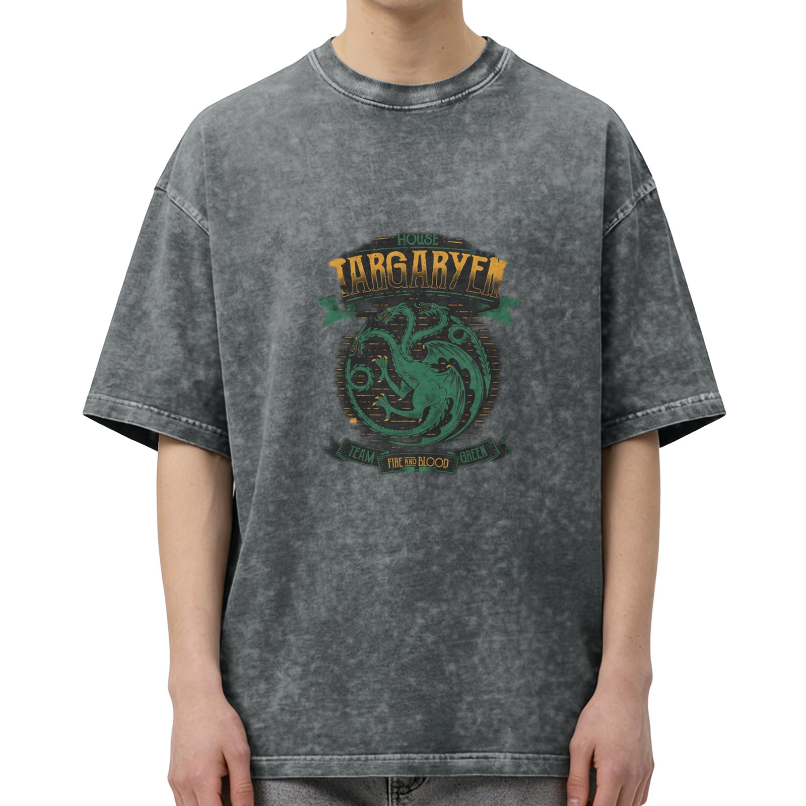 House Targaryen Team Green Fire and Blood Vintage T-Shirt
