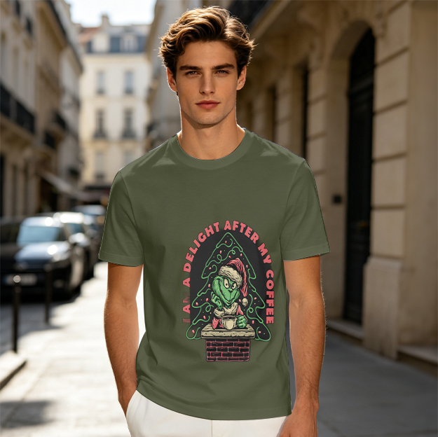 Grinch I Am A Delight After My Coffee Christmas T-Shirt