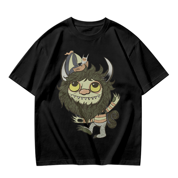Olive T-Shirt With Where the Wild Things Art Print
