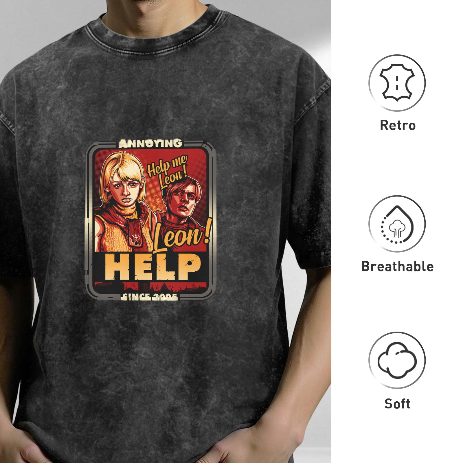 Annoying Since 2005 Leon Help Vintage Graphic T-Shirt