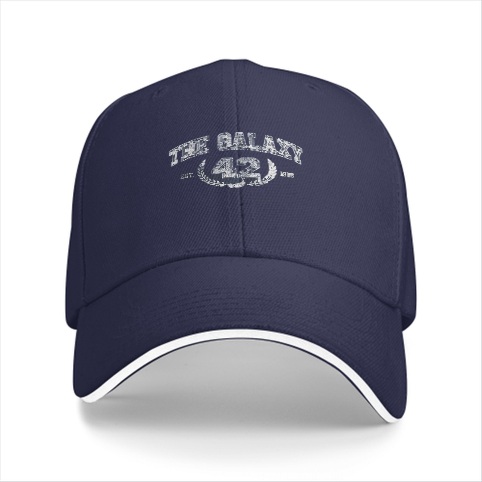 Black baseball cap with The Galaxy 42 laurel graphic