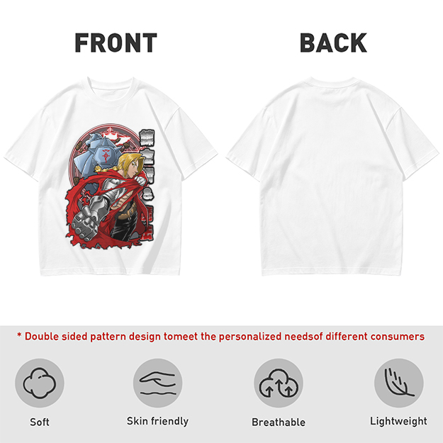Fullmetal Alchemist Elric Brothers Graphic T-Shirt Design