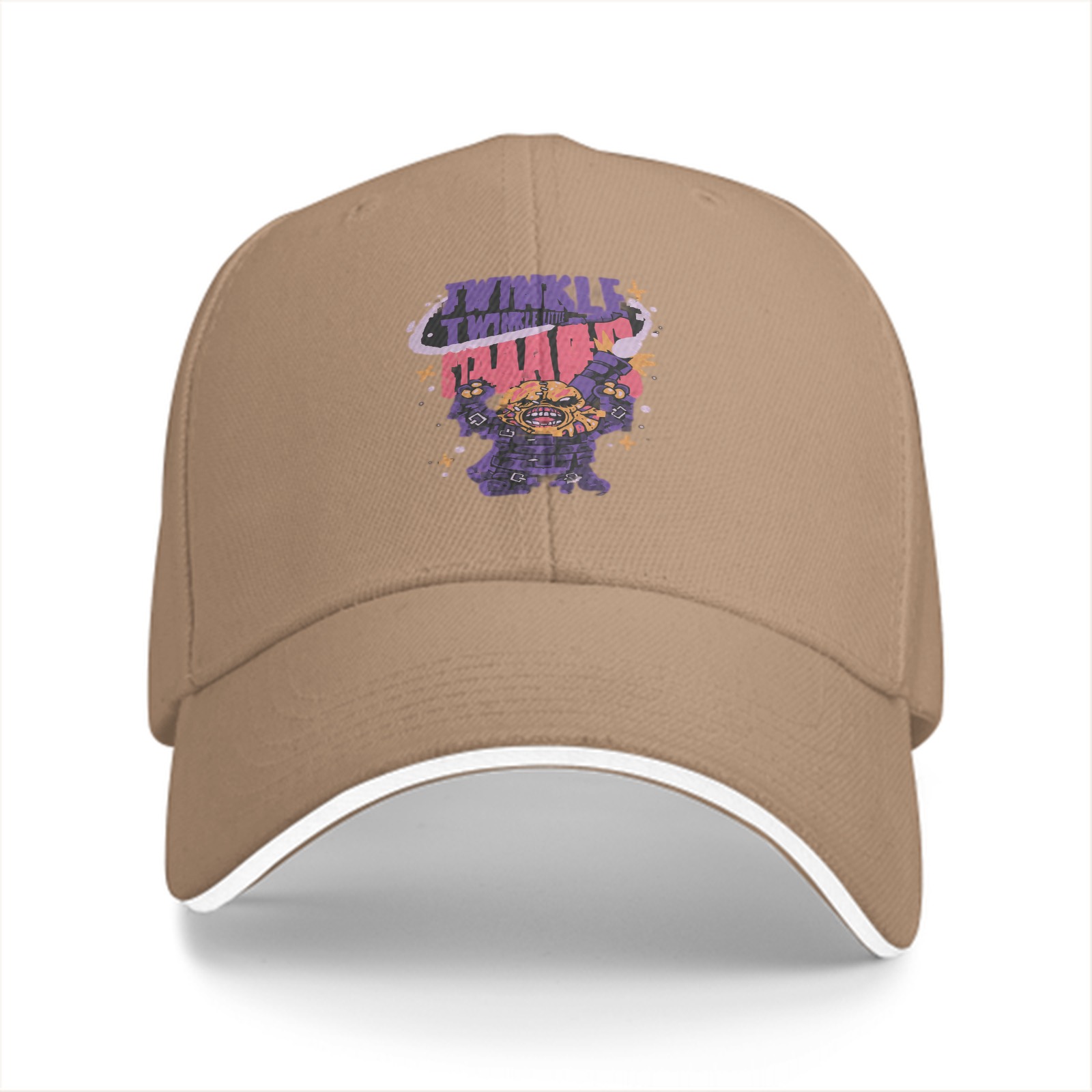 Black Baseball Cap With Twinkle Twinkle Villain Graphic Print