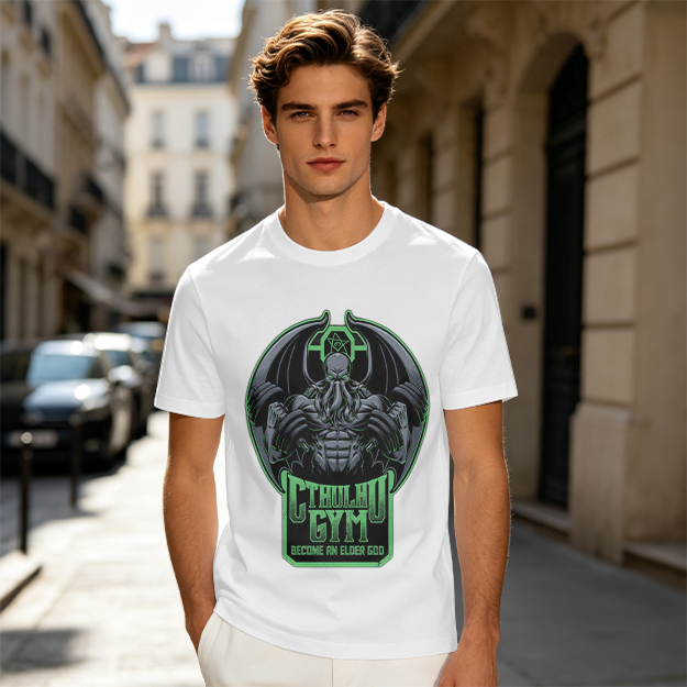 Cthulhu Gym Become An Elder God Graphic T-Shirt