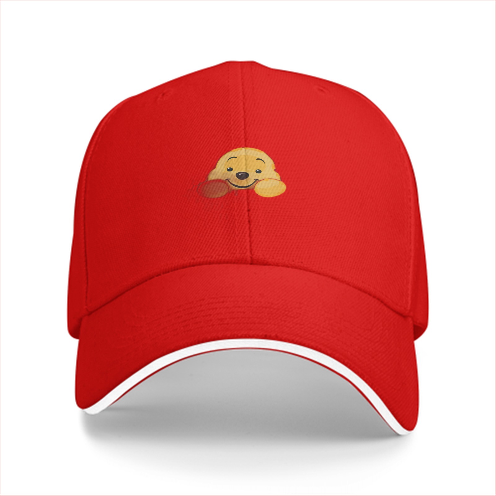 Black baseball cap with cute Winnie the Pooh graphic