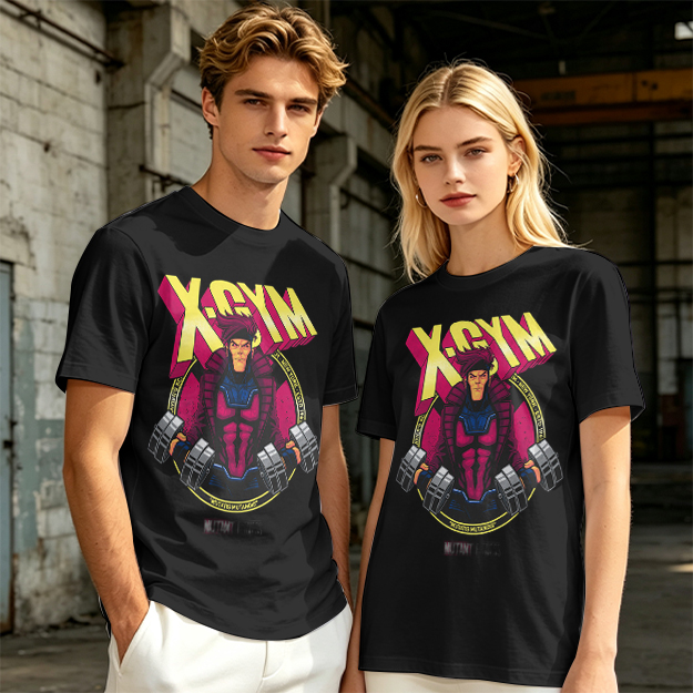 X-GYM Superhero Graphic Tee for Fitness Enthusiasts
