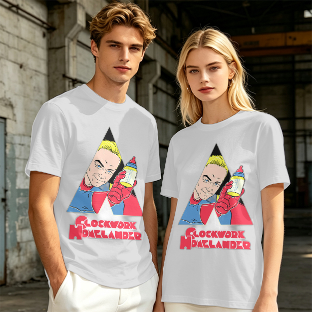 Olive Graphic T-Shirt with Clockwork Homelander Artwork