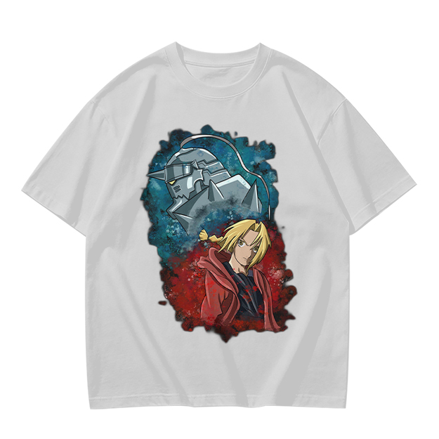 Fullmetal Alchemist Elric Brothers Graphic Olive T-Shirt