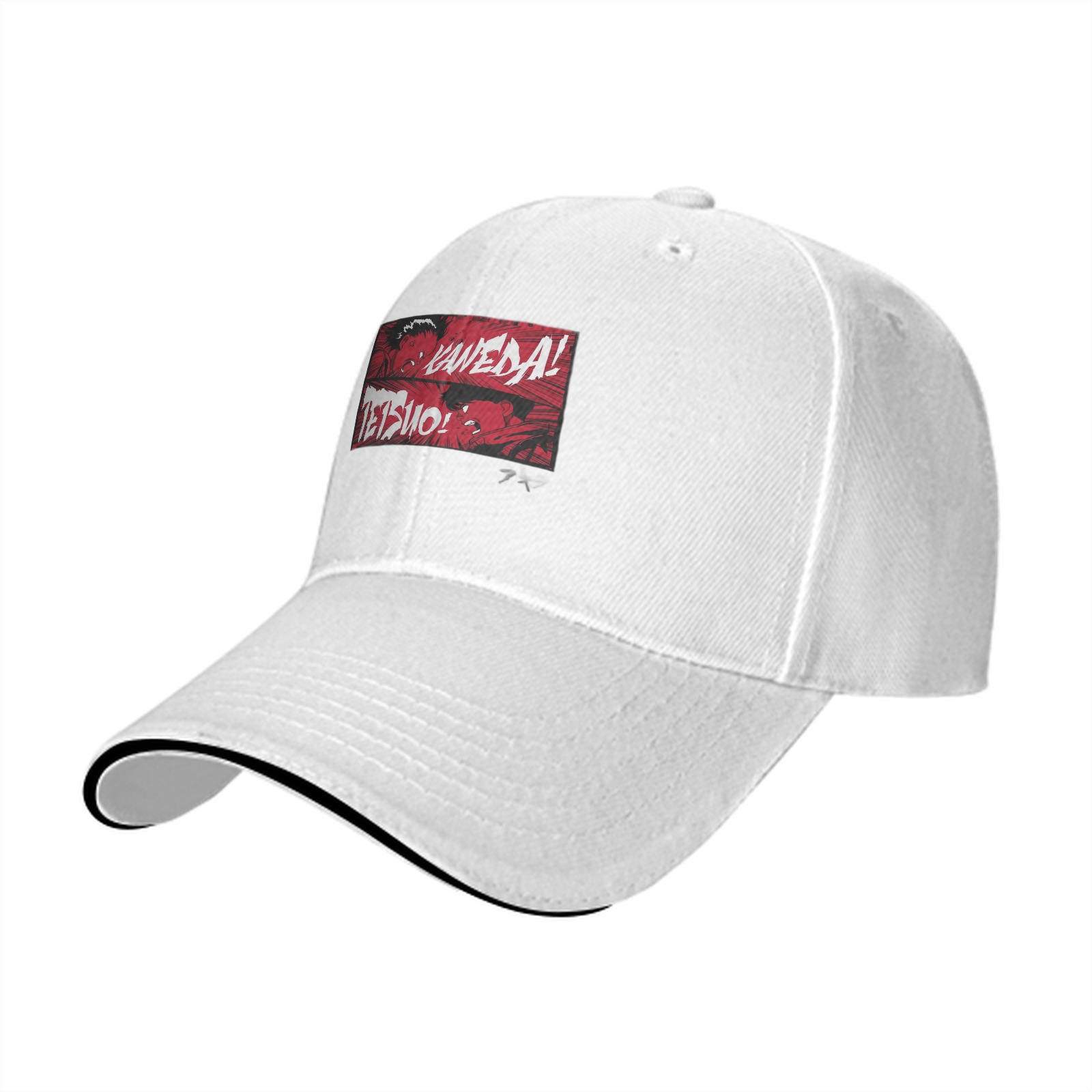 Black baseball cap with Kaneda Tetsuo anime graphic print