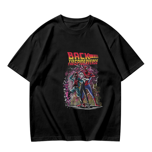 Olive T-Shirt with Back to the Spider-Verse Graphic Print