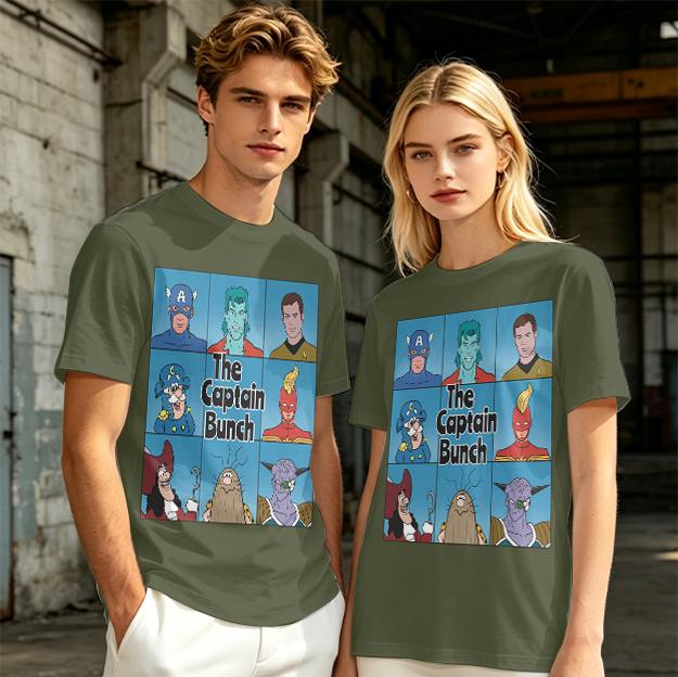 Olive T-Shirt Featuring The Captain Bunch Mashup Artwork
