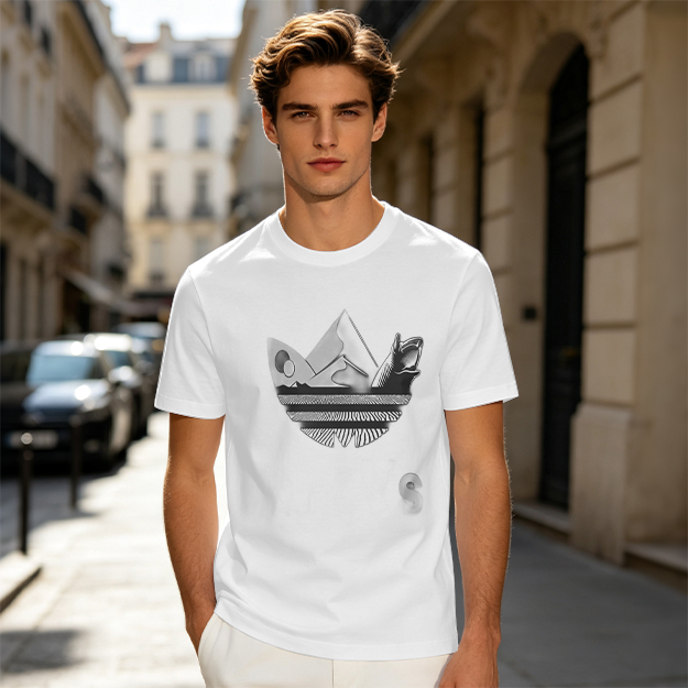 Olive T-Shirt With Abstract Graphic Print Design
