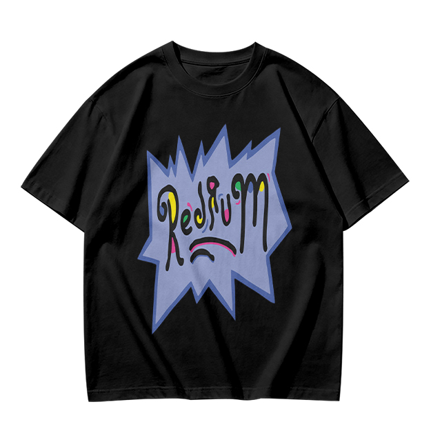 Olive Green T-Shirt With Playful Redrum Graphic Print